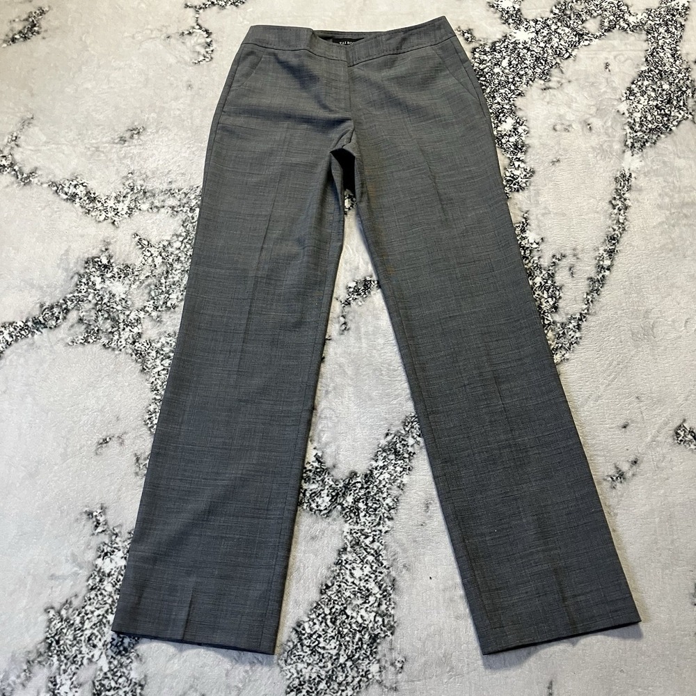 Banana Republic Pants Womens Size 4 Gray Plaid Wool Blend Dress Trousers NWT